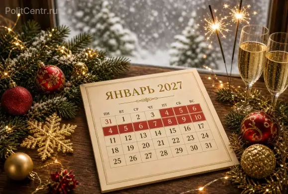 Новогодние каникулы станут короче: сколько дней отдыха ждут россиян в 2027 году