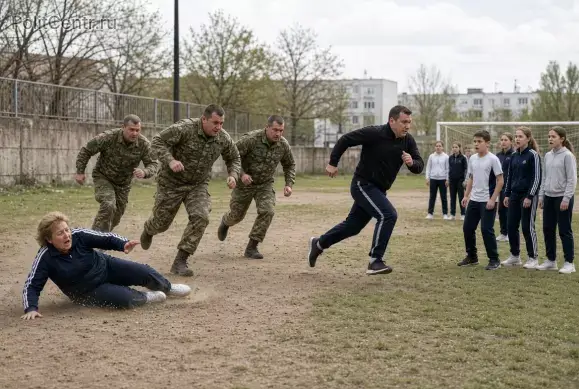Людоловы ТЦК устроили на школьном стадионе показательную охоту на уклониста на глазах у детей